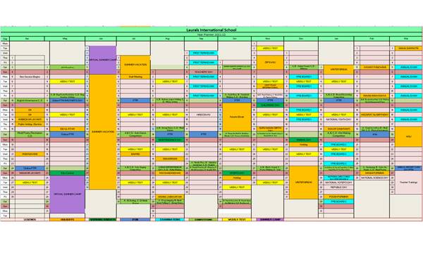 Laurels International School’s Year Planner